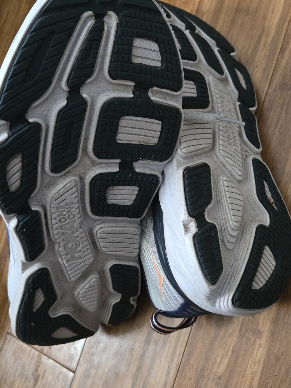 Women Hoka Light Gray Running Shoes - Picture 4 of 6